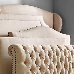 Перетяжка изголовья кровати